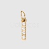 Stainless Steel Cubic Zirconia Pendants with Jump Rings FIND-PW0024-08I-1