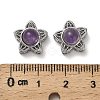 Brass Pave Natural Amethyst Multi-Strand Links KK-D366-01P-B-3