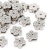 Flower Alloy Rhinestone Slide Charms LS-RSB358-3P-1
