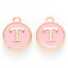 Golden Plated Alloy Enamel Charms X-ENAM-S118-07T-1