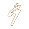 Ion Plating(IP) 304 Stainless Steel Paperclip Chain Necklace for Women X-NJEW-G097-14G-1