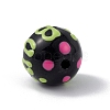 Opaque Painted Glass Beads GLAA-B001-01C-3