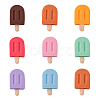 80Pcs 8 Colors Opaque Resin Decoden Cabochons CRES-CJ0001-53-4