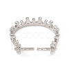 Rack Plating Brass Open Cuff Ring Settings KK-G455-14P-2