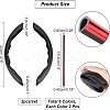 2Pcs Fibre Car Steering Wheel Cover and 12Pcs PVC Air Conditioner Strip Decoration Cover AJEW-FH0002-40-5