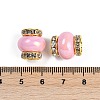 Resin Beads with Brass Rhinestone Rondelle KK-H490-05G-4