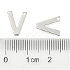 Tarnish Resistant 304 Stainless Steel Letter Charms STAS-O072-V-3