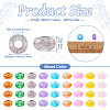 90Pcs 9 Colors Transparent Crackle Acrylic Beads MACR-TA0001-28-3