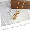 Brass Pave Colorful Cubic Zirconia Heart Initial Pendant Necklaces for Women WGF6021-05-1