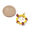 Natural Red Jasper Chips & Glass Seed Pendants PALLOY-MZ00184-03-2