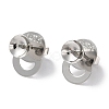 Rack Plating Brass Stud Earring Settings KK-F090-15P-01-1