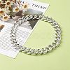 CCB Plastic Rhinestone Curb Chain Necklaces NJEW-JN03560-2