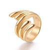 Ion Plating(IP) 304 Stainless Steel Finger Rings RJEW-E157-27G-3