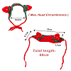 Cotton Crochet Pet Headwear Costume AJEW-WH0258-807-2