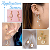 120Pcs 2 Colors Iron Ball Stud Earring Post KK-UN0001-70-6