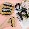 6 Pairs 2 Colors Polycotton Elastic Garter Leg Ring AJEW-GF0008-40-3