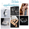 5Pcs Brass Wave Open Cuff Ring for Women RJEW-UN0002-33LG-7