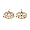 Brass Colorful Cubic Zirconia Pendants KK-E068-VA186-2-1