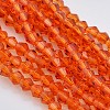 Faceted Bicone Glass Beads Strands EGLA-P017-4mm-06-1