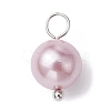 Shell Pearl Dyed Round Charms PALLOY-JF02245-03-2