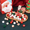 140Pcs 7 Styles Painted Natural Wood European Beads WOOD-TA0001-65-8