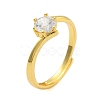 Clear Cubic Zirconia Adjustable Rings RJEW-L120-018G-07-1