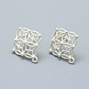 Alloy Stud Earring Findings PALLOY-F255-08MS-1