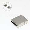 Tarnish Resistant 304 Stainless Steel Magnetic Clasps with Glue-in Ends STAS-I011-13-1