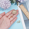 2Pcs 2 Colors 925 Sterling Silver Rhinestone Screw Carabiner Lock Charms STER-GA0001-17G-3