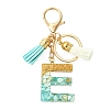 Transparent Epoxy Resin Pendant Keychains KEYC-FS00022-05-1