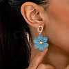 Valentine's Day Acrylic & Alloy Dangle Stud Earrings WGE0A0C-02-2