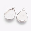 Non-Tarnish 304 Stainless Steel Pendant Cabochon Settings X-STAS-F167-23P-2