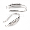 Brass Earring Hooks Rhinestone Settings KK-R037-07P-NF-2