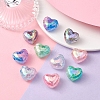 10Pcs 5 Colors Transparent Crackle Acrylic Beads MACR-YW0002-64-5