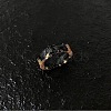 Gold Foil Resin Finger Rings WGDC7A7-03-1