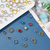 48Pcs 24 Style Brass Sew on Prong Settings KK-FH0006-93-6