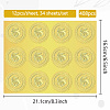 34 Sheets Self Adhesive Gold Foil Embossed Stickers DIY-WH0509-017-2
