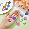36Pcs 6 Style Rack Plating Alloy Pendants PALLOY-DC0001-19-3