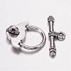 Tibetan Style Rose Toggle Clasps for Valentine's Jewelry Making X-LF0026Y-NF-2