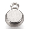 Tarnish Resistant 304 Stainless Steel Pendant Cabochon Settings STAS-K202-03A-P-2