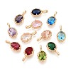 Brass with Cubic Zirconia Pendants KK-T073-34G-1