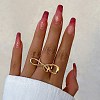 Alloy Open Cuff Rings for Women RJEW-S412-04G-07-1
