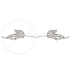Brass Micro Pave Clear Cubic Zirconia Fishtail Head Pins BAPE-PW0002-10B-P-1