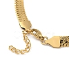 Ion Plating(IP) 304 Stainless Steel Herringbone Chain Bracelet BJEW-D028-02C-03G-3
