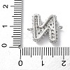 Brass Micro Pave Cubic Zirconia Letter Links KK-I717-04N-P-3