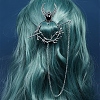 Gothic Witch Theme Branch Alloy Rhinestone Hair Cuff Pin PW-WG49D80-06-1