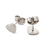 Non-Tarnish 304 Stainless Steel Heart Stud Earrings for Women EJEW-I281-13P-2