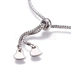 Tarnish Resistant Stainless Steel Slider Bracelet Making AJEW-JB00478-4