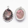 Natural Rhodonite Pendants G-D851-26-2