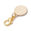 14Pcs 7 Colors Flat Round with Smiling Face Alloy Enamel Pendant Decorations HJEW-JM02585-5